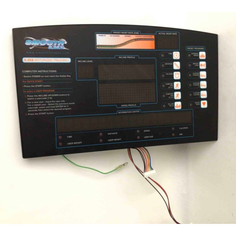 Smooth Fitness 9.25x Treadmill Display Console Panel Computer 9.2X-01
