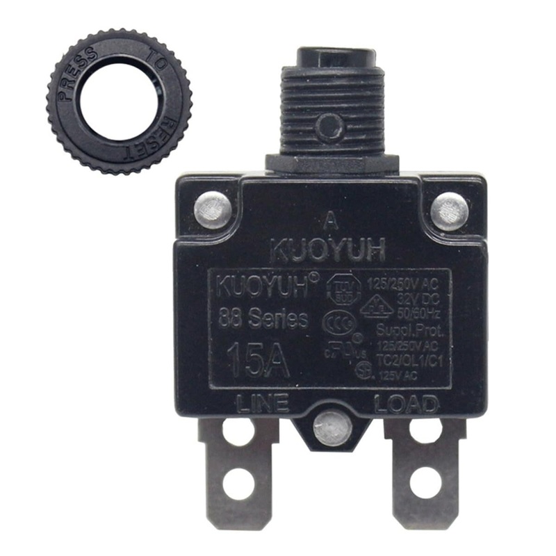 Bowflex BXT 116 Treadmill Power Entry On Off Push Circuit Breaker 15A 800-4775