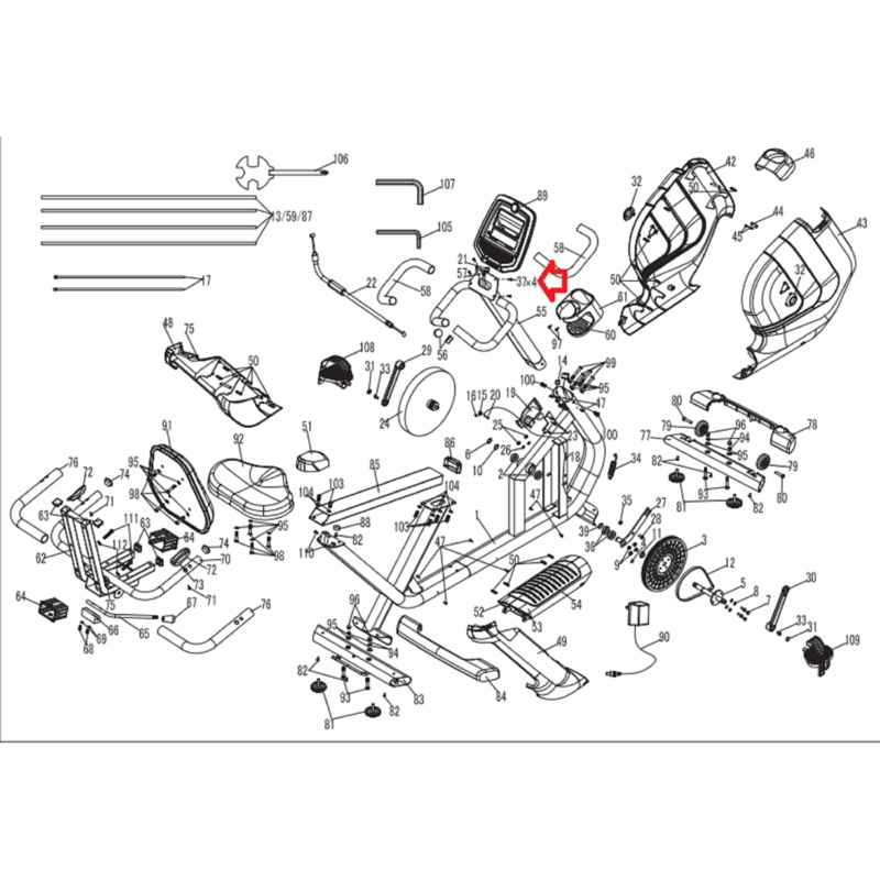 Wellness Horizon Matrix Fitness Stationary Bike Button Head Screw M5X0.8PX10L 004387-AD