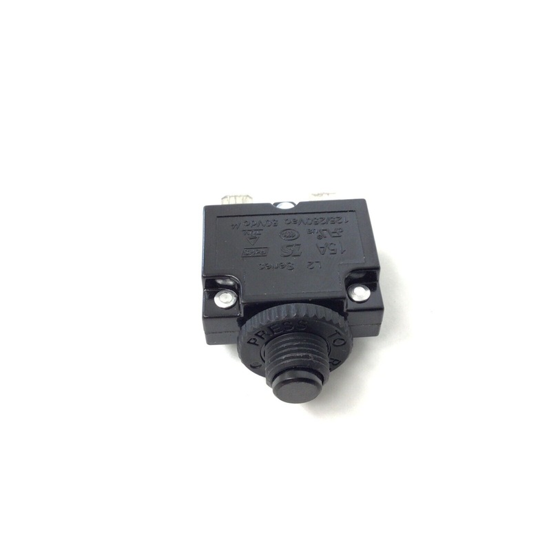 Xterra TR150 450887 Treadmill Power Entry Push Circuit Breaker 15A 250V F020007