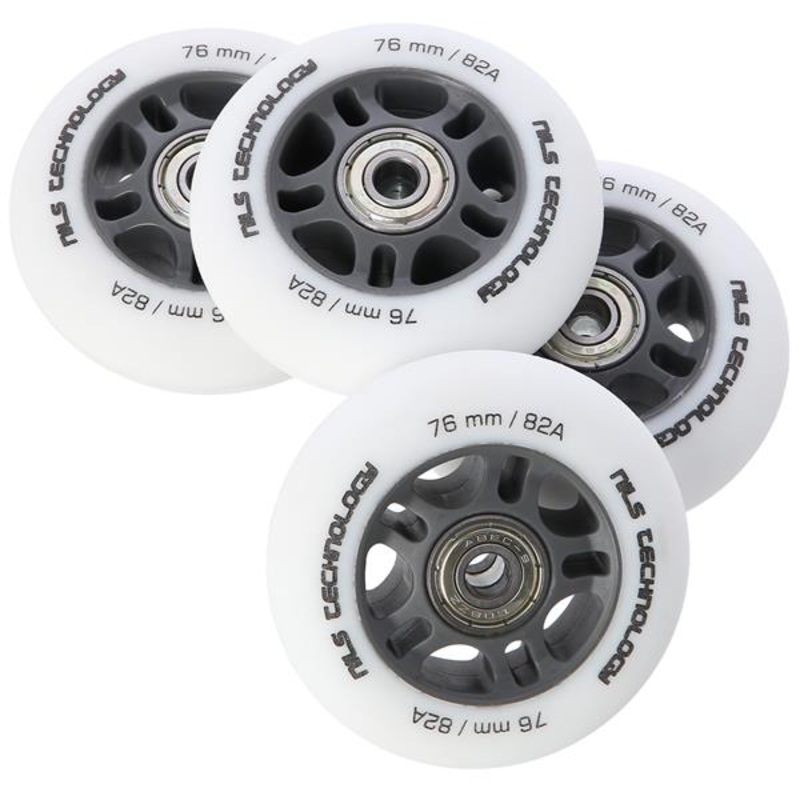 PU 76×24 82A BIAE MATOWE (4 szt.) + ABEC-9 (8 szt.) ZESTAW NILS EXTREME