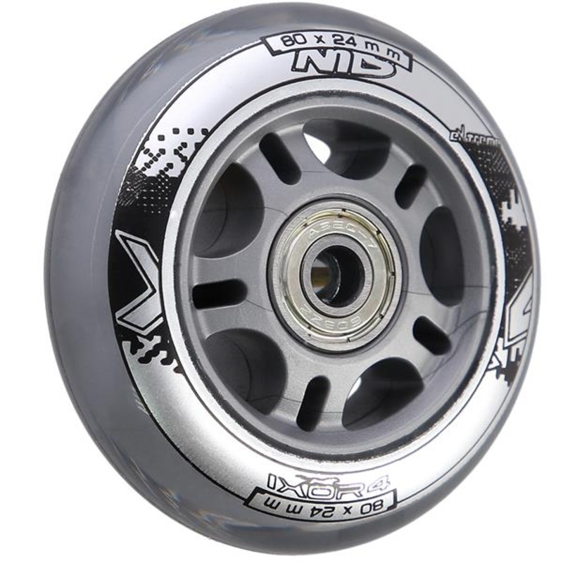 PU 80×24 82A PRZEZROCZYSTE N (4 szt.) + ABEC-7 (8 szt.) ZESTAW NILS EXTREME