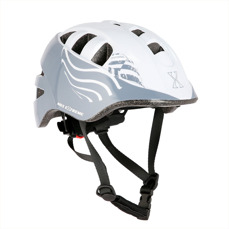 MTW08 SZARY ROZM. S (51-57CM) KASK DZIECICY NILS EXTREME