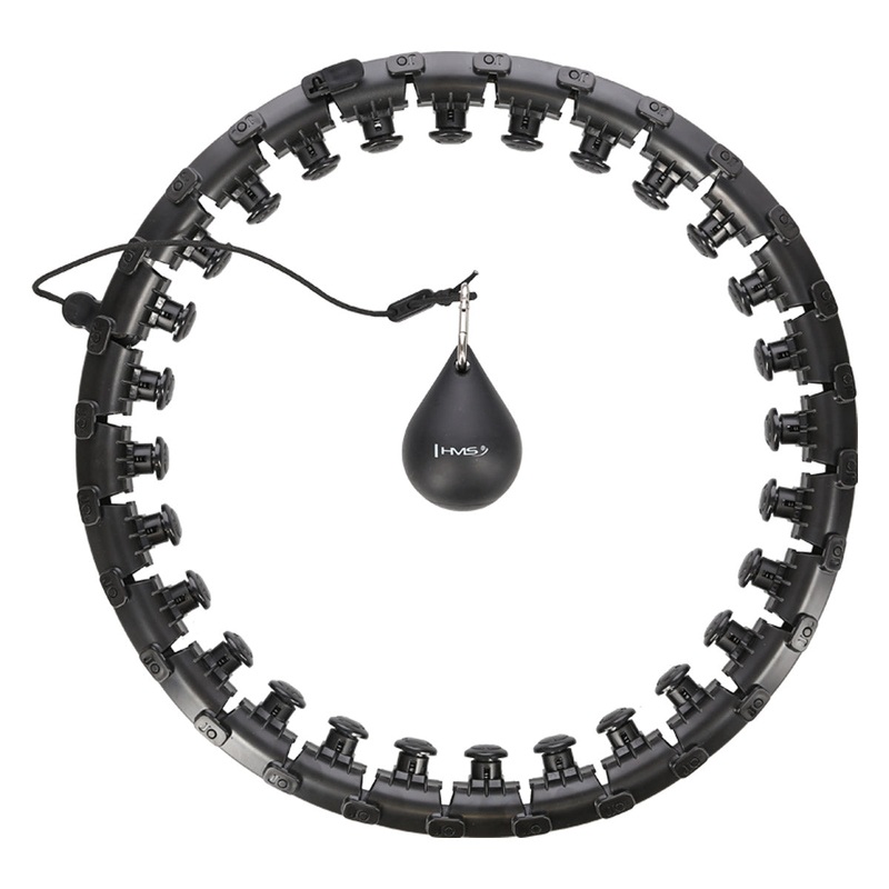 HMS HHW12 PLUS SIZE BLACK Hula hop z wypustkami i obcinikiem