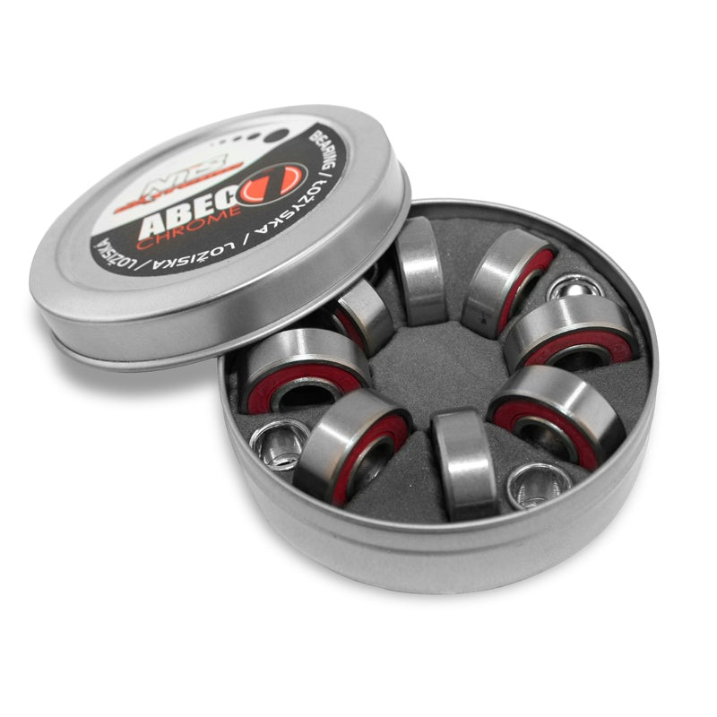 ABEC-7 RS CZERWONE CHROME OYSKA (8 szt) OPAK. METAL NILS EXTREME