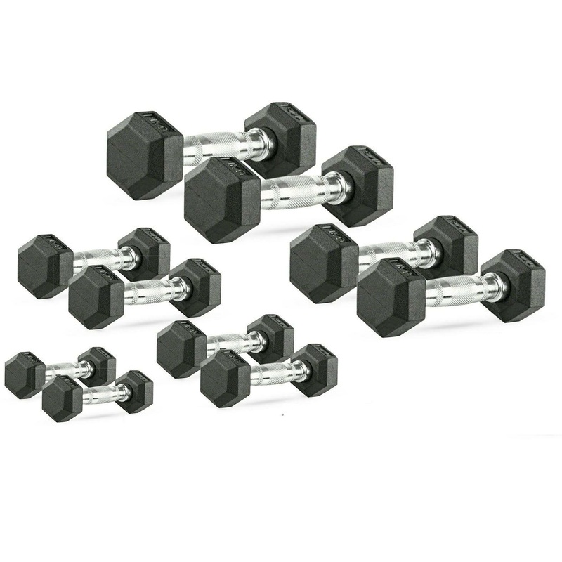 Zestaw Hantli Hex PVC 1-10kg DS Fitness