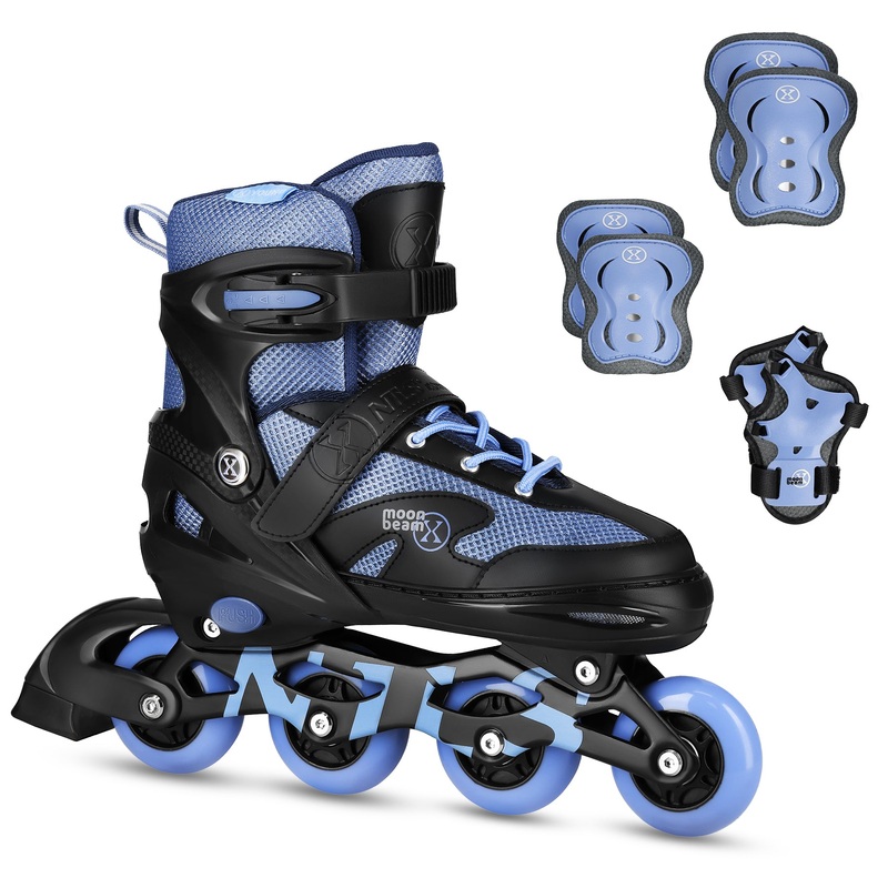 NA0189 ZESTAW LED YWOROLKI  OCHRANIACZE MOONBEAM NIEBIESKIE ROZM. M(35-38) NILS EXTREME