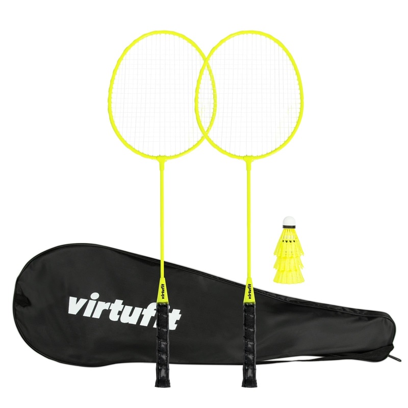 VIRTUFIT ZESTAW BADMINTONOWY – 2 RAKIETKI – 3 LOTKI – Z TORB DO NOSZENIA